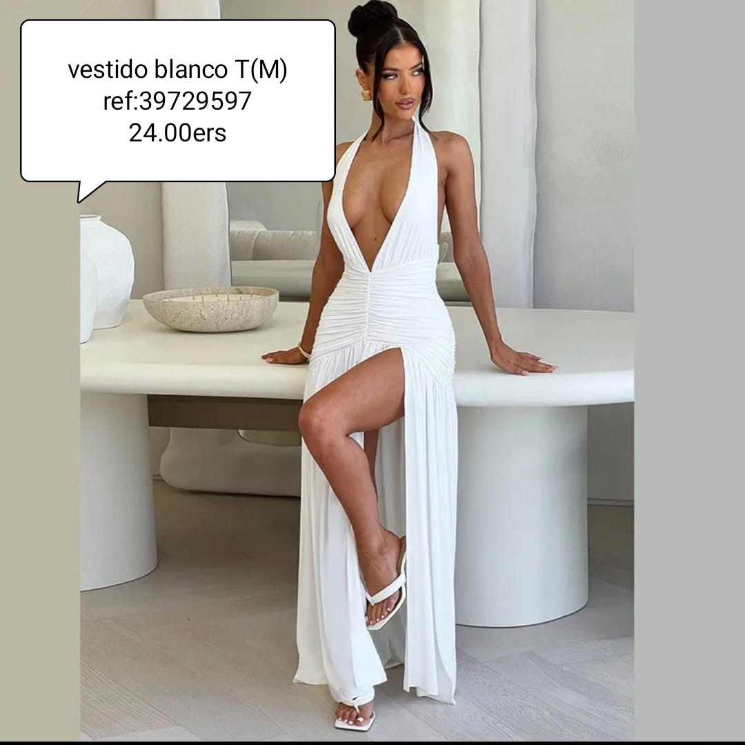 Vestido blanco espalda abierta