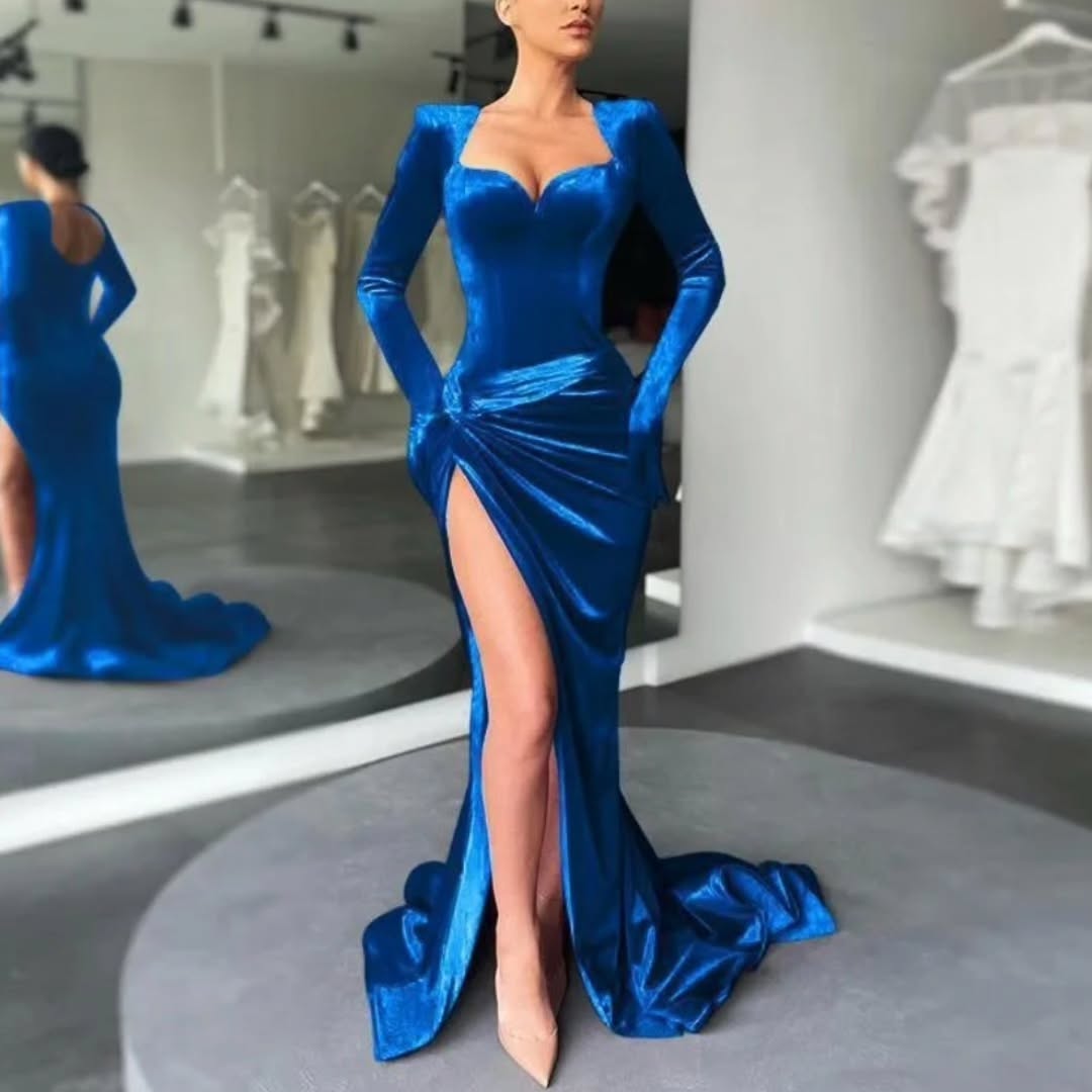 Vestido azul cobalto 2