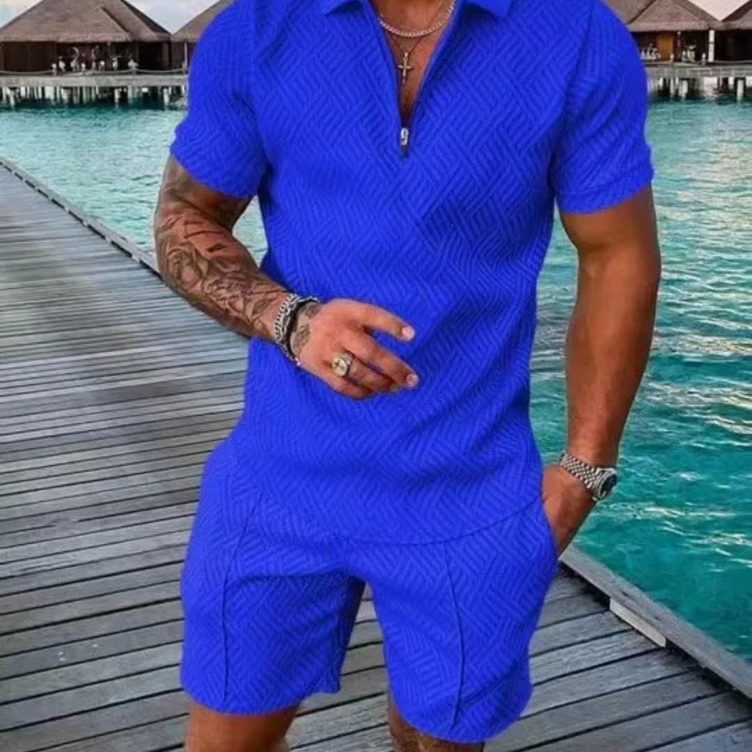 Polo & bermuda azul